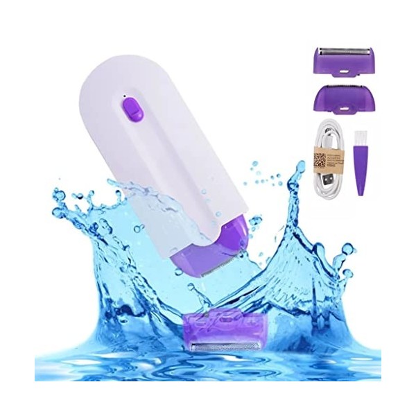 SANDALFON Mini Épilateur Sans Fil Rasoir Femelle Tondeuse Cheveux Lumineux Sûr et Doux Peau Épilation Machine Portable Multif