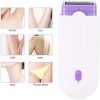 SANDALFON Mini Épilateur Sans Fil Rasoir Femelle Tondeuse Cheveux Lumineux Sûr et Doux Peau Épilation Machine Portable Multif