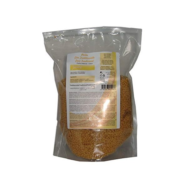 Storepil - Sachet de perles de cire chaude JAUNE - 1 kg pour épilation traditionnelle