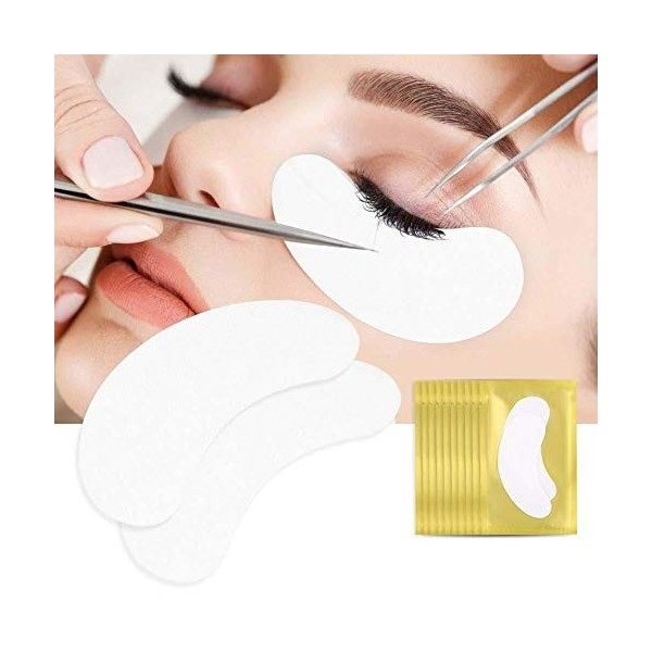 Eye Pads - Le tampon Hydrogel pour gel dextension de cils corrige les extensions de collagène pour les yeux 50Pairs-Or 