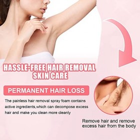 Hair Removal Spray, Beeswax Hair Removal Mousse, Spray dépilation, 100ML Hair Removal Foam Spray for Underarm, Arm, Leg, Bik
