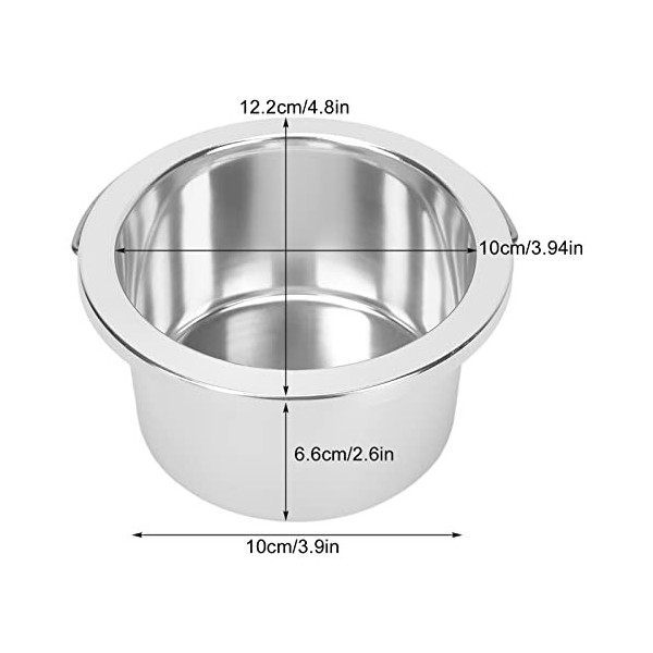 Pot de Remplacement de Chauffe-cire de 100 Mm, Pot Intérieur de Chauffe-cire pour Récipient Dépilation à la Cire Pot de Remp