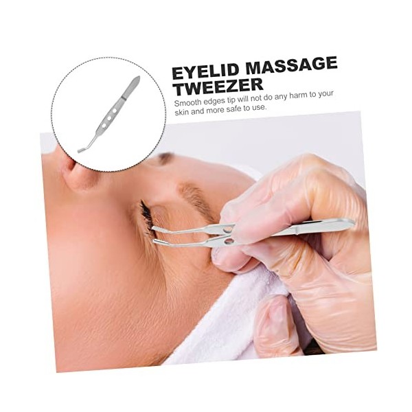 iplusmile Massage Des Paupières Expresseur Dissolvant Pour Le Visage Arita Pince Incurvée Pointe De La Glande Sourcil Doux Pi