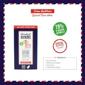 Blondépil Homme - Creme depilatoire homme sous la douche, Zone Intime, Rapide et Efficace, Adaptée aux peaux sensibles, Made 