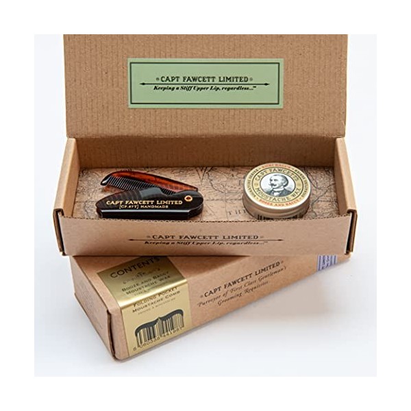 Booze & Baccy Peigne à moustache pliable en cire