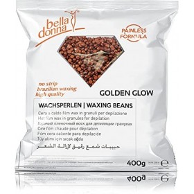 Bella Donna - Perles de cire « Golden Glow » pour une épilation sans bande sans douleur, formule souple et crémeuse, 400 g