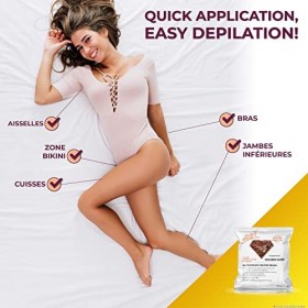 Bella Donna - Perles de cire « Golden Glow » pour une épilation sans bande sans douleur, formule souple et crémeuse, 400 g