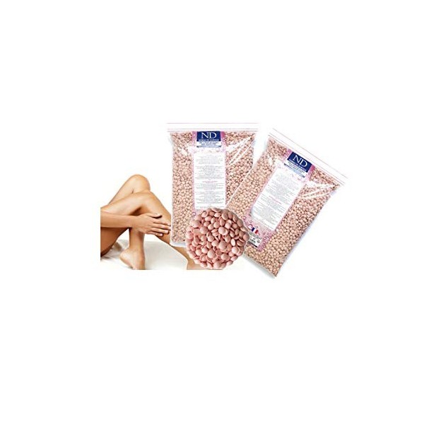 MFB Provence® - Cire à épiler rose traditionnelle en pastilles - 2 sachets - 1 kg -