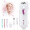 Epilateur Electrique Femme Visage, Épilateur Facial et épilation du Corps, y Compris Tondeuse à Sourcils avec Lumière LED pou