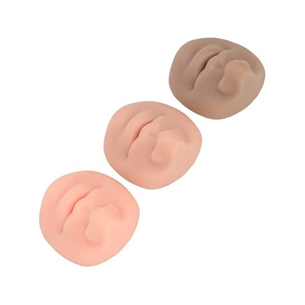 Modèle de Faux Nez 3 PièCes, Modèle de Bouche de Nez Humain Flexible en Silicone pour la Pratique du perçAge