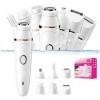 Épilation Pluxy, épilation Pluxy pour le visage, brosse épilatrice et nettoyante rechargeable 7 en 1, kit doutils de beauté 