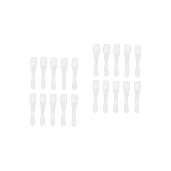 POPETPOP 200 Pcs Silicone Raclette Mini Spatule Silicone Grattoir Outil Crème Mélange Cuillère Jetable Maquillage Cuillère Mi