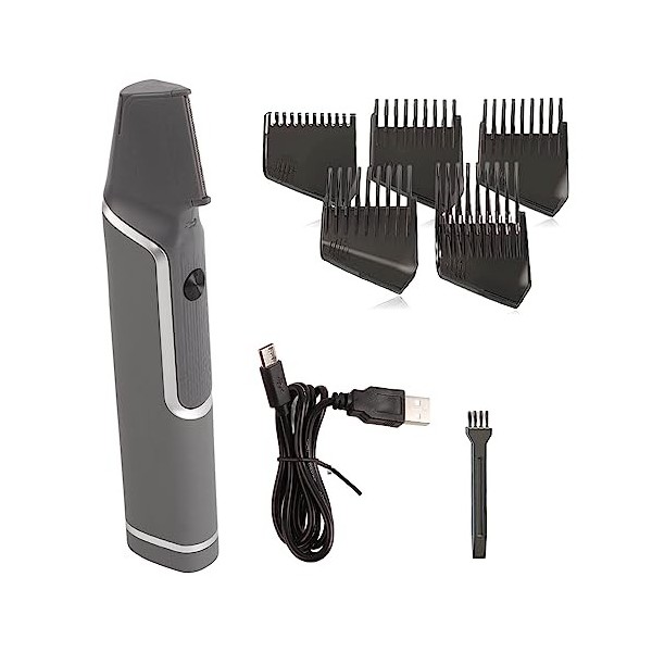 Tondeuse à Cheveux électrique USB Rétractable, Tondeuse pour le Corps en Titane, Lumière LED, UtilisationFil de 90 Minutes G