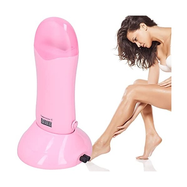 Chauffe-cire pour épilation, 40W Chauffe Cire Epilation Facile à Utiliser Portable Rose EU Plug 220V