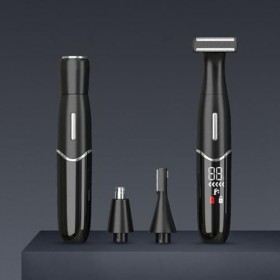 Pcivzxam Épilateur Électrique Tondeuse à Sourcils 4-En-1 Rechargeable Noir ABS Corps Féminin Épilation Du Mini Rasoir Indolor