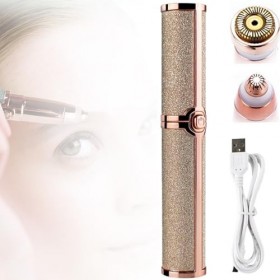 UCONN Épilation du Visage pour Femmes Épilateur Indolore 2 en 1 Rasoir Électrique Mini Épilateur Détachable pour Sourcils Nez