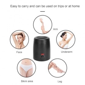 ANGGREK Chauffe-Cire, Machine Chaude de Cire Dépilation Professionnelle 40W avec Doublure en Alliage Daluminium, Fusion Rap