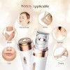 Mini Epilateur, épilateur Facial pour Femme 2 en 1, Rasoir Visage Femme électrique sans fil avec lumière LED, appareil dépil