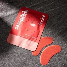 Rodial Dragons Blood Jelly Patchs Yeux Boite de 4 Sachets - Élasticité et Fermeté, Acide Hyaluronique et Sang de Dragon pou