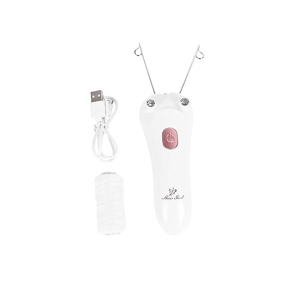 Beaupretty USB Extracteur De Cheveux Rechargeable Filetage Épilateur Facial Visage Épilation Indolore Dispositif DÉpilation 