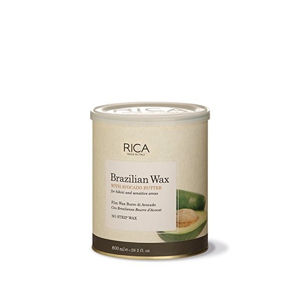 RICA Brazilian Wax Cire brésilienne, boîte de 800 ml, pour les zones intimes et les aisselles, cire chaude à utiliser sans ba
