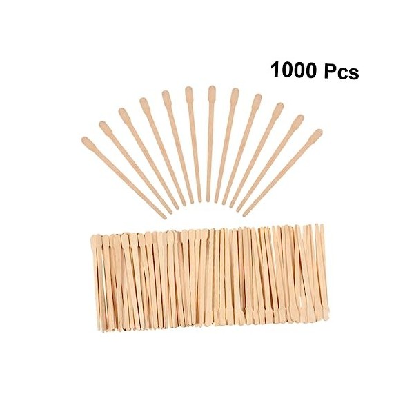 FOMIYES 2000 Pcs Bâtons De Spatules De Cire En Bois Bande De Cire Abaisse-Langue Bâtons DArtisanat En Bois Produits DÉpilat