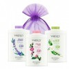 Yardley London English Lavender Talc, Lily of The Valley Talc et poudre de talc rose anglaise Lot de 3 paquets pour femme 3 