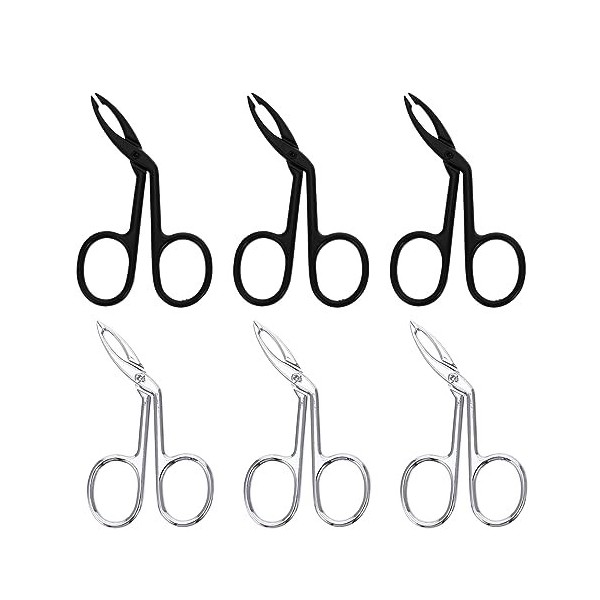 FRCOLOR 18 Pièces Pince À Sourcils À Sourcils Incurvés Pince À Sourcils Ciseaux Pince À Poils Incarnés Pince À Sourcils Incur