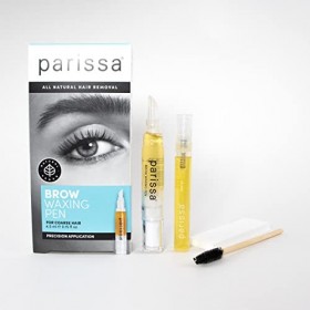 Parissa Stylo à épilation à la cire de style salon pour une mise en forme précise des sourcils, rapide et sans désordre, kit 
