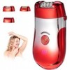 Aytop Épilateur pour Femme, 3 en 1 Épilateur Facial avec Écran LCD 2 Vitesses Epilateur Sans Fil avec Tête de Rasage et de De