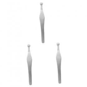 FRCOLOR 3 Pièces Pince à Épiler Pour Les Poils Du Nez Pince à Cils Pour Extensions Poils Nasaux Outil De Suppression Épilateu