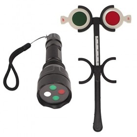 4 Dot Light Test Set, Amblyopia Red Green Glasses Flipper Worth 4 Dot Test Light pour Site doptométrie
