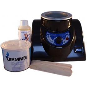 EpilWax – Kit epilation complet à la cire chaude pelable en Pot de 400 ml Sans Bandes - epilateur chauffe cire epilation prof