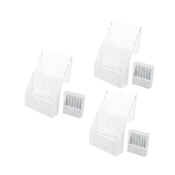 ABOOFAN 3 Pièces Support De Rangement Pour Pinces À Épiler Support De Rangement Pour Salon Avec Couvercle Extensions De Cils 