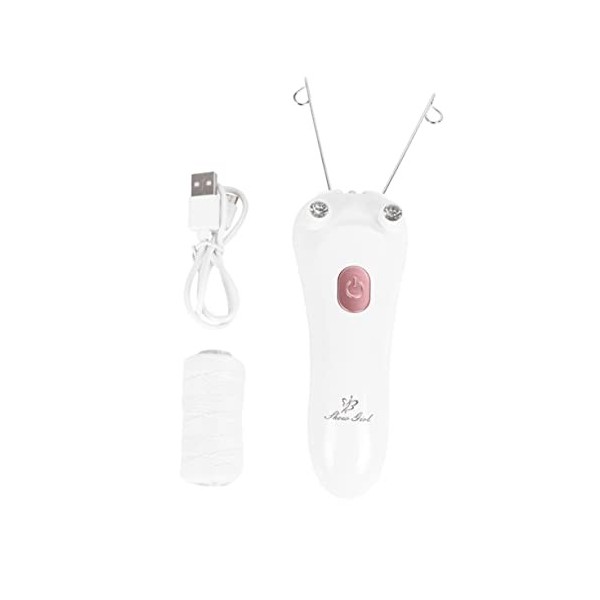 Beavorty 3 Pièces Épilateur Facial À Filetage Rechargeable Visages Épilateur Dames Épilateur Facial Rasoir En Tissu Rechargea