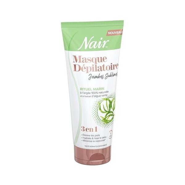 NAIR Masque Depilatoire Jambes Rituel Marin - Un Rituel de Douceur pour une Peau Lisse et Sans Poils - Tube 180mL - Lot De 3