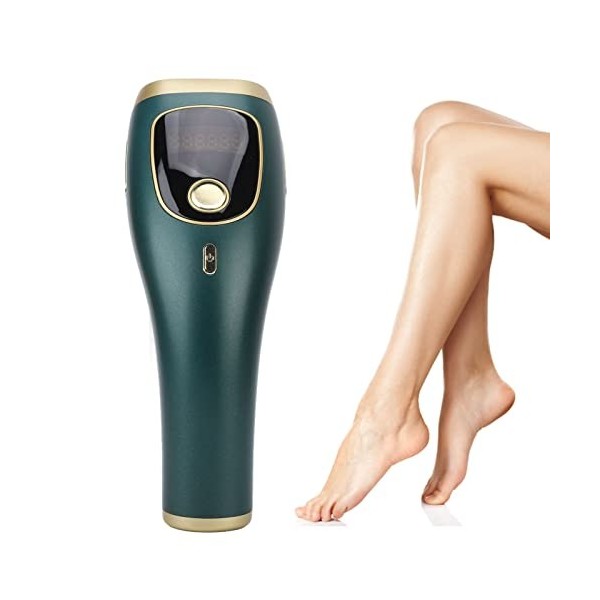 Épilation Mahcine, appareil dépilation IPL refroidissement de la peau 999999 clignote avec des lunettes pour les jambes Pris