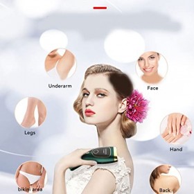 Appareil Dépilation , Waves Machine Dépilation pour Rajeunissement de la Peau 5 Vitesses Mode Glace 999999 Flashs Épilation