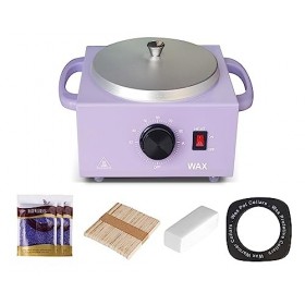 WENMILY Chauffe-cire électrique professionnel pour épilation - Contrôle de la température réglable - Coque en mét aPrise brit