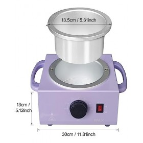 WENMILY Chauffe-cire électrique professionnel pour épilation - Contrôle de la température réglable - Coque en mét aPrise brit