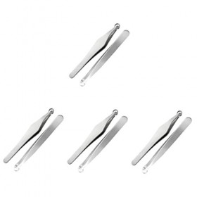 minkissy 8 Pièces Nez En Acier Inoxydable Tondeuses Pince à Épiler Nasale Pince à Faux Cils Tondeuse à Poils De Nez Front Épi