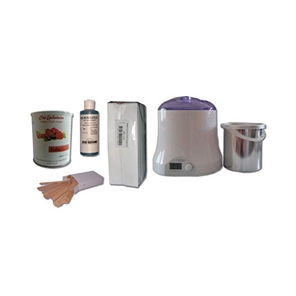 Storepil - Kit épilation FUSHIA, Cid Epil, chauffe Pot 800 ml, cire jetable épilation avec bandes