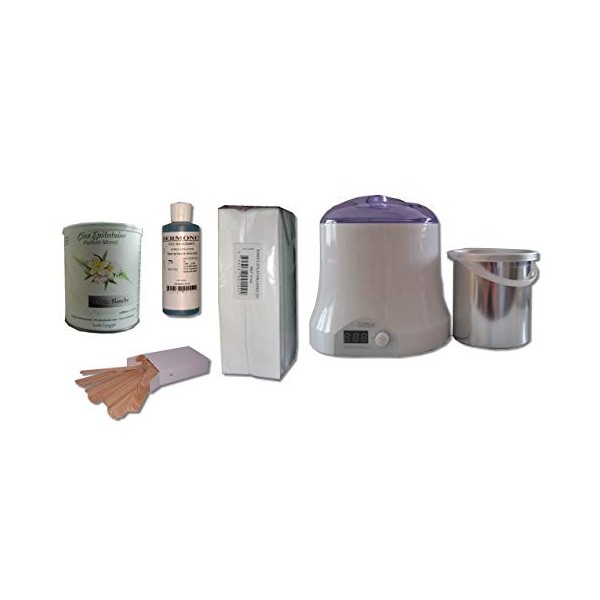 Storepil - Kit épilation Cid Epil NACREE BLANCHE, chauffe Pot 800 ml, cire jetable avec bandes et huile post épilation