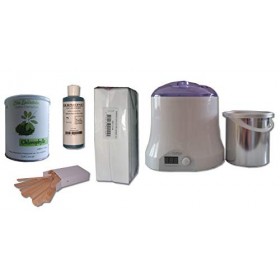 Storepil - Kit épilation Cid Epil CHLOROPHYLLE, chauffe Pot 800 ml, cire jetable avec bandes