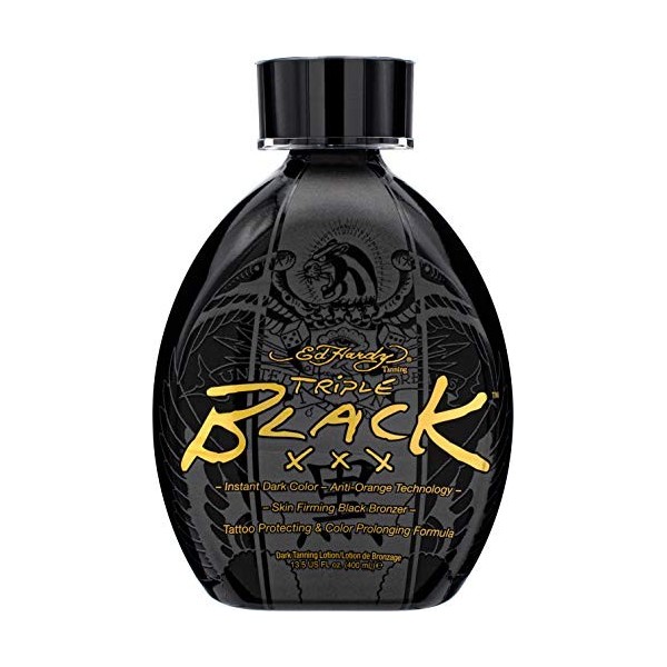 Ed Hardy BLACK XXX Instant Dark Color Tanning Lotion, 13.5 oz