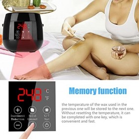 Chauffe cire, Réchauffeur de cire électrique professionnel avec 4 boîtes de 100 g de haricots de cire lavande, aloès, camomi