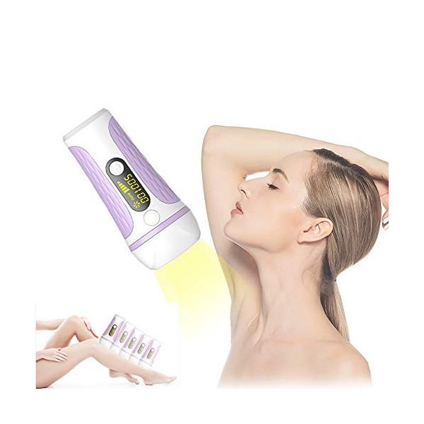 500000 Épilateur laser IPL pulsé Épilation permanente sans douleur Convient pour femmes et hommes, aisselles, jambes, ligne d