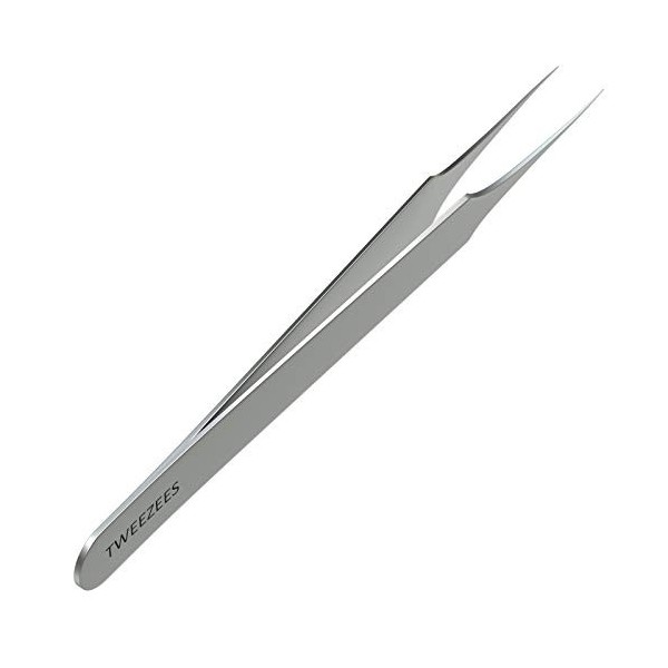 Professional Pointed Ingrown Hair Splinter Tip Tweezers - Tweezees Precision Stainless Steel Tweezers - Extra Sharp and Perfe