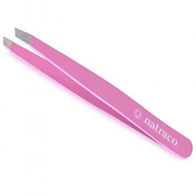 Pince à épiler de précision en acier inoxydable - Pince à épiler professionnelle pour sourcils et épilation - Rose et rouge 