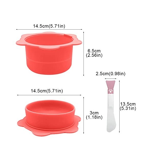 Lot de 2 bols de cire en silicone réutilisables avec spatules, revêtement anti-adhésif pour lépilation comme illustré 